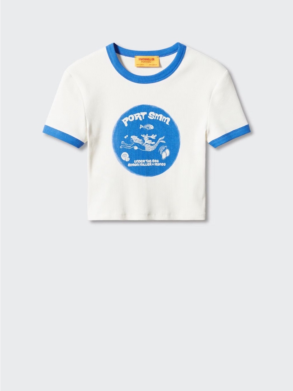 Printed cropped T shirt - Picture 2 of 5